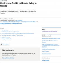 Healthcare for UK nationals living in France [Updated 31st December 2020]